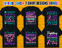 Thyroid Cancer T-shirt Design Bundle
