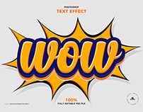 Free WOW 3D Photoshop Text Effect