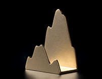 Mountain hide business card holder