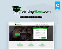 Writing 4 Less - Website design (UI/UX)