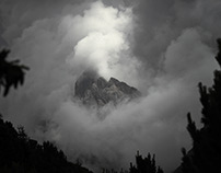 Dolomites in black and white