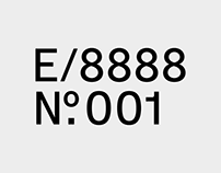 E/8888 №001 — Retail Typeface