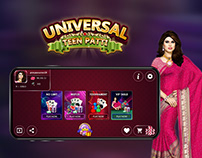 Mobile Game Ui Deign for Universal Teen Patti - India