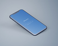 Perspective iPhone X Mockup PSD
