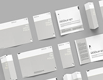 Folding Brochure Mockup Set