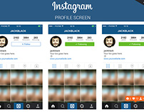 FREE | Instagram Profile Screen Layout PSD