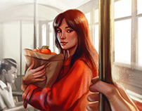 "La ragazza delle arance" Cover Illustration