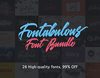 The Fontabulous Font Bundle: 26 Fabulous Fonts – 99% Of