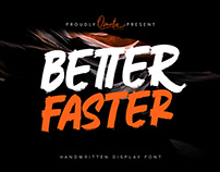 Better Faster Display Font