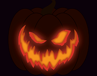Spooky jack-o-lantern