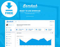Samdash smart admin dashboard Design (freebie)