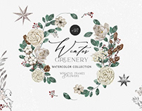 Winter Holidays Watercolor Collection