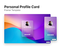 Personal Profile Card - Framer Template