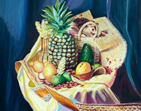 Still life oil painting on canvas 70x70 cm 2023y.