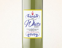 Red & White "Whine" Bottle Labels