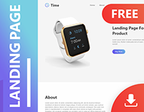 FREE Landing Page template (Adobe XD) / smart watch