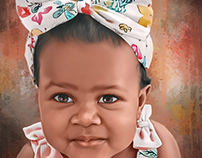 Baby Jones Digital Painting by Wayne Flint