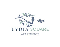 Lydia Square Apartments Logo Design New England