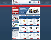 Car parts online store layout