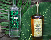 Copalli Rum - series of bottle labels