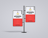 Free Stand Banner Mockup