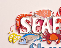 Southern Living Magazine Seafood Editorial illustration