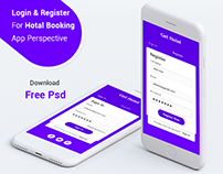 Login & Register For Hotal Booking App Perspective