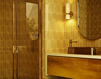 Golden bathroom