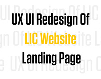 UX UI Redesign Of LIC Website Home Page (Design task)