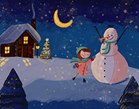 Let It Snow "Children Illustration"