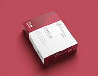 HealthCare red medicine box packaging design