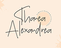 Thanea Alexandrea Handwritten Font