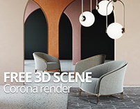 FREE 3D MODEL : Interior Scene 002