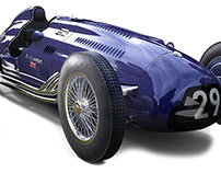 Restored classic race car, U.K