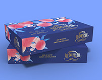 水果包装设计-水蜜桃fruit packaging design - peach