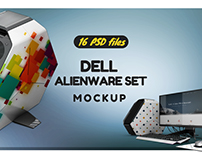 Dell Alienware set Mockup