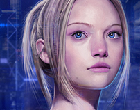 Sci-fi Girl Portrait (with video process)