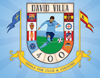 David Villa 400 Career Goals Poster