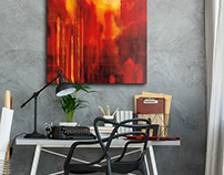 Room Ideas with Abstract Art from Great BIG Canvas