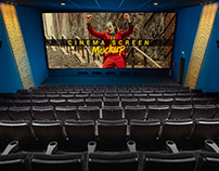 Free Cinema Movie Theater Hall Screen Mockup PSD