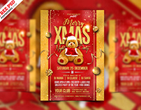 Christmas Holiday Event Party Flyer PSD