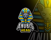 Anubis Head Esport Logo Template