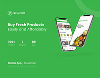 eCommerce Mobile App - Freshkom (Daily Fresh Products)