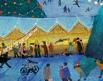Christmas Market Illustration