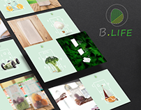 B.Life logo and ecological bag presentation.