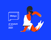 36 days of stretch! - Women Illustrations