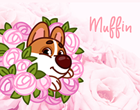 Muffin Corgi Dog - Telegram Animated Stickers