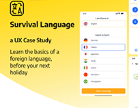 Survival - Language Learning App UX/UI Case Study