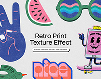 Retro Print Texture Effect by mockstar studio