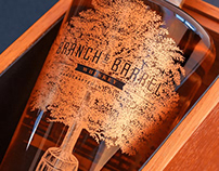 Branch & Barrel Whiskey Labels rendered by Steven Noble